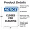 Signmission Closed For Cleaning, 7 in W x Rectangle, Vinyl Decal OS-2PACK-NS-D-710-V-10674 - alternate 3